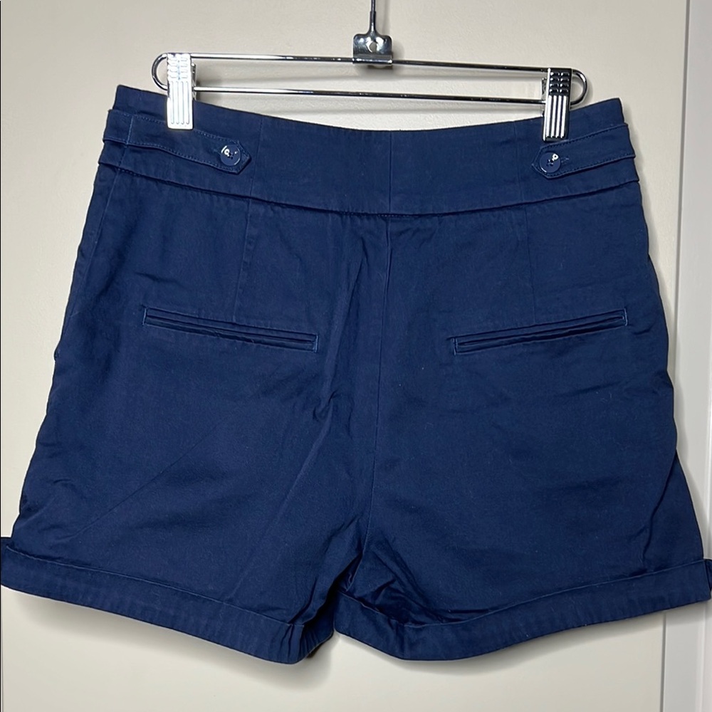 H&M Blue High Waist Tailored Shorts - Picture 5 of 7